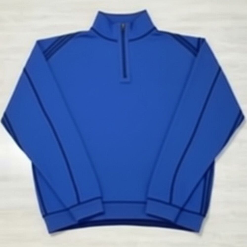 Tommy Bahama Men's L Blue Navy Reversible Quarter Zip Mock Neck Sweater